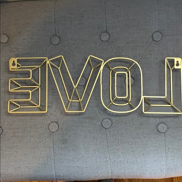 Love Brass Letter Wall Art - Picture 3 of 3